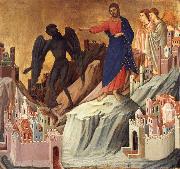 The temptation of christ on themountain Duccio